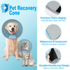 Picture of Supet Dog Cone Adjustable Pet Cone Pet Recovery Collar Comfy Pet Cone Collar Protective Collar for After Surgery Anti-Bite Lick Wound Healing Safety Practical Plastic E-Collar