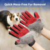 Picture of Upgrade Version Pet Grooming Glove - Gentle Deshedding Brush Glove - Efficient Pet Hair Remover Mitt - Enhanced Five Finger Design - Perfect for Dog & Cat with Long & Short Fur - 1 Pair