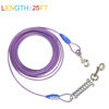 Picture of Petest 25ft Tie-Out Cable with Crimp Cover & Buffer Spring for Large Dogs Up to 90 Pounds