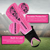 Picture of Vizari Malaga Soccer Shin Guards with Adjustable Straps - Pink, Small | Lightweight PP Shell Shinpads for Enhanced Protection | EVA Foam Padded for Better Suport & Comfort