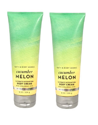 Picture of Bath & Body Works Ultimate Hydration Body Cream For Women 8 Fl Oz 2- Pack (Cucumber Melon)