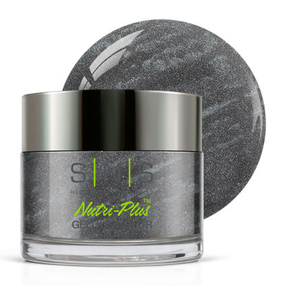 Picture of SNS Nail Dip Powder, Gelous Color Dipping Powder - MoonGlow (Metallics, Gray) - Long-Lasting Acrylic Nail Color & Polish Lasts 14 Days - Low-Odor & No UV Lamp Required - 1 oz