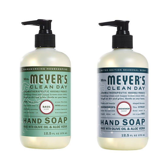 Picture of Mrs. Meyer's Liquid Hand Soap Variety, 1 Basil, 1 Snowdrop Hand Soap, 1 CT