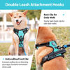 Picture of PoyPet No Pull Dog Harness, No Choke Front Clip Dog Reflective Harness, Adjustable Soft Padded Pet Vest with Easy Control Handle for Small to Large Dogs(Mint Blue,M)