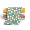 Picture of Gerber Baby Unisex Muslin Burp Cloths 5-Pack, Multi Teal Dots, Large Size 20" x 10"