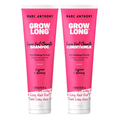 Picture of Marc Anthony Shampoo and Conditioner Set, Grow Long Biotin - Anti-Frizz Deep Conditioner For Split Ends & Breakage - Vitamin E, Caffeine & Ginseng for Curly, Dry & Damaged Hair