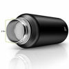 Picture of Letsfit Insulated Water Bottle with Straw Lid and Flex Cap, Double Stainless Steel Flask, Black, 18oz