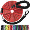 Picture of Dog Leash - 3/4/5/6/10/15/20/30/50/100/150FT Heavy Duty Leash with Swivel Lockable Hook and,Reflective Threads Bungee Dog Leash Comfortable Padded Handle for Walking for Small Medium Large Dog