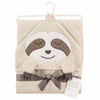 Picture of Hudson Baby Unisex Baby Cotton Animal Face Hooded Towel, Sloth, One Size