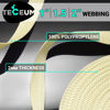 Picture of TECEUM 2 Inch Webbing - Cream - 10 Yards - 2” Heavy-Duty Wide Webbing for Climbing Outdoors Indoors Crafting DIY nw