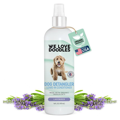 Picture of Doodle Detangler Spray - Leave in Conditioner for Dogs - Made in The USA - Detangler Spray for Dogs - Tangle Remover - Large 16 fl oz (Lavender) [We Love Doodles]