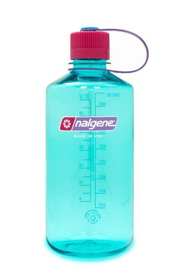 Picture of Nalgene Sustain Tritan BPA-Free Water Bottle Made with Material Derived from 50% Plastic Waste, 32 OZ, Narrow Mouth, Surfer