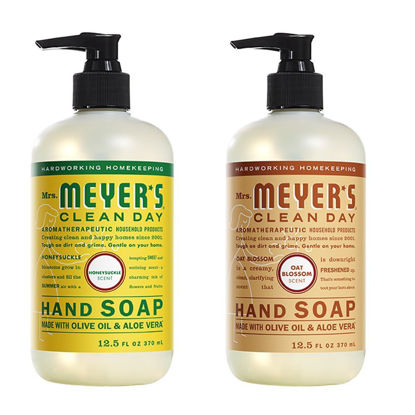 Picture of Mrs. Meyer's Honeysuckle + Oat Blossom Liquid Hand Soap Variety Pack, 12.5 oz.