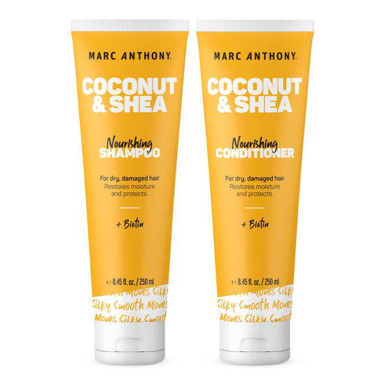 Picture of Marc Anthony Volumizing Shampoo and Conditioner Set with Coconut Oil & Shea Butter - Nourishing & Hydrating Haircare Infused with Biotin for Dry & Damaged Hair - Restore Moisture & Protects Hair