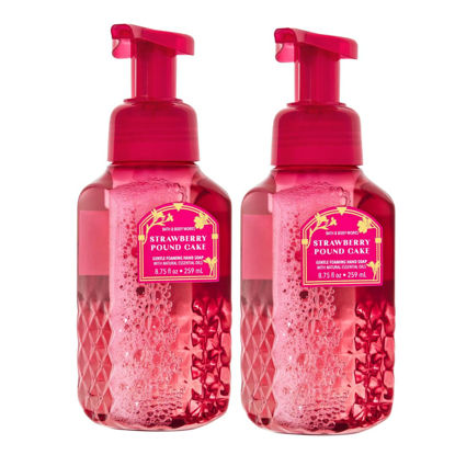 Picture of Bath and Body Works Strawberry Pound Cake Gentle Foaming Hand Soap, 2-Pack 8.75 Ounce (Strawberry Pound Cake)