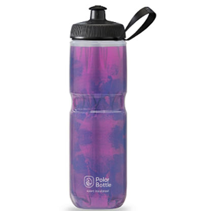 Picture of Polar Bottle Sport Insulated Water Bottle - BPA-Free, Sport & Bike Squeeze Bottle with Handle (Fly Dye - BlackBerry, 20 oz)