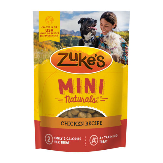 Picture of Zuke’s Mini Naturals Soft And Chewy Dog Treats For Training Pouch, Natural Treat Bites With Chicken Recipe - 16 oz. Bag