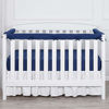 Picture of TILLYOU 3-Piece Padded Baby Crib Rail Cover Protector Set from Chewing, Safe Teething Guard Wrap for Standard Cribs, 100% Silky Soft Microfiber Polyester, Fits Side and Front Rails, Navy