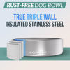 Picture of Coldest Dog Bowl, Anti Rust Metal & Non Slip Dog Bowls Large, Spill Proof Heavy Duty 3 Layers Insulated Dog Bowl, Food & Water Bowl for Dogs, Cats, Dishwasher Safe (42 oz, Polished Stainless Steel)