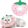 Picture of ANWA Adjustable Cat Cone Collar Soft, Cute Cat Recovery Collar, Cat Cones After Surgery for Kittens