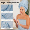 Picture of Orighty Bath Towels Pack of 2(27’’ x 54’’) - Soft Feel Microfiber Bath Towel, Highly Absorbent Microfiber Towels for Body, Quick Drying, Microfiber Bath Towels for Sport, Yoga, SPA, Fitness - Blue