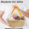 Picture of Pro Goleem Small Woven Basket with Gift Bags and Ribbons Durable Baskets for Gifts Empty Small Rope Basket for Storage 12"X 8" X 5" Baby Toy Basket with Handles, Khaki