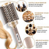 Picture of STYLEMATE Round Brush for Blow Out, Nano Thermal Ceramic & Ionic Tech, 2.1 Inch Barrel, Boar Bristles, Roller Brush for Blow Drying and Styling, Gold, Hair Brush for All Hair Types