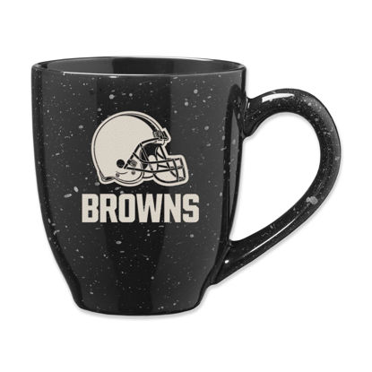 Picture of Rico Industries NFL Football Cleveland Browns Alternate 16 oz Team Color Laser Engraved Speckled Ceramic Coffee Mug