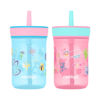 Picture of Contigo Kids’ Leighton Straw Tumbler with Spill-Proof Lid, 14oz., 2 Pack, Blue Raspberry & Azalea