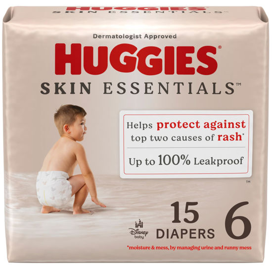 Picture of Huggies Size 6 Diapers, Skin Essentials Baby Diapers, Size 6 (35+ lbs), 15 Count