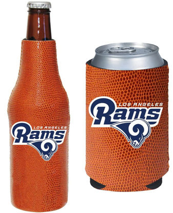 Picture of Football Can & Bottle Holder Insulator Beverage Huggie Cooler (LA (Rams Pigskin))