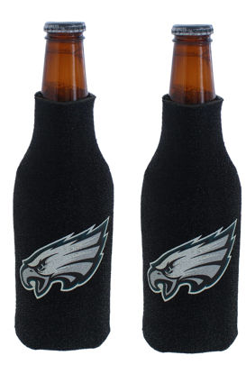 Picture of Football Can & Bottle Holder Insulator Beverage Huggie Cooler (Philadelphia Black Glitter Bottle 2-Pack (Eagles))