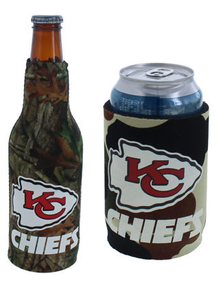 Picture of Football Can & Bottle Holder Insulator Beverage Huggie Cooler (Kansas City Camo (Chiefs))