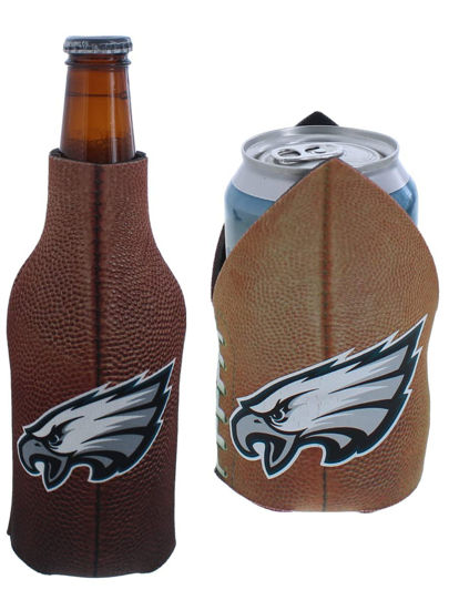 Picture of Football Can & Bottle Holder Insulator Beverage Huggie Cooler (Philadelphia Coolie (Eagles))