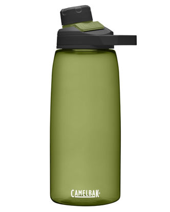 Picture of CamelBak Chute Mag BPA Free Water Bottle with Tritan Renew - Magnetic Cap Stows While Drinking, 32oz, Olive