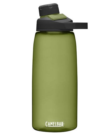 Picture of CamelBak Chute Mag BPA Free Water Bottle with Tritan Renew - Magnetic Cap Stows While Drinking, 32oz, Olive