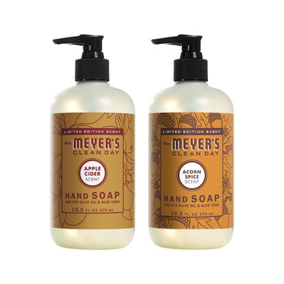 Picture of MRS. MEYER'S CLEAN DAY Variety, 1 Mrs. Meyer's Liquid Hand Soap, Acorn Spice, 12.5 OZ, 1 Mrs. Meyer's Liquid Hand Soap Apple Cider, 12.5 OZ, 1 CT