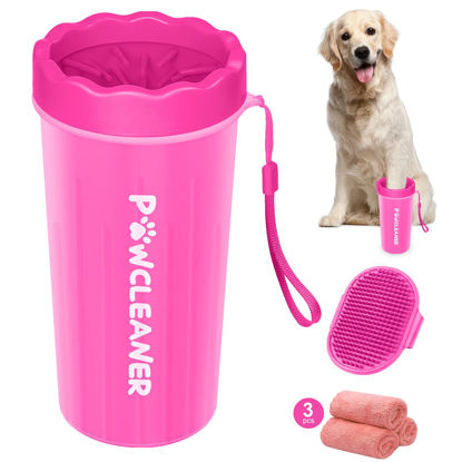 Picture of dog paw cleaner big pink