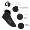 Picture of Water Socks Neoprene Socks Beach Booties Shoes 3mm Glued Blind Stitched Anti-Slip Wetsuit Boots Fin Swim Socks for Water Sports Outdoor Activities (3mm Low cut/black, L)