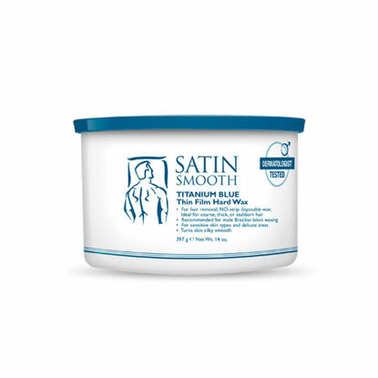 Picture of Satin Smooth Titanium Blue Thin Film Hard Hair Removal Wax 14oz.