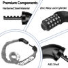 Picture of NDakter Bike Chain Lock, 5-Digit Combination Anti-Theft Bicycle Lock, 3.2/4.27 feet Long Security Resettable Bike Locks Heavy Duty for Bike, Motorcycle, Bicycle, Door, Gate, Fence, Grill, Gray