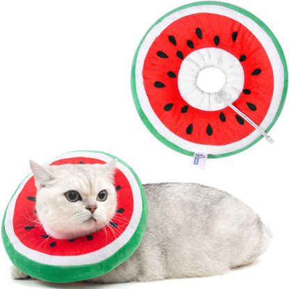 Picture of ANWA Adjustable Cat Cone Collar Soft, Cute Cat Recovery Collar, Cat Cones After Surgery for Kittens