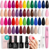 Picture of Beetles Gel Nail Polish 25 Colors Gel Polish Set Nude Blue Pink Red Gel Polish Chic Outfits Collection with 3Pcs Base Top Coat Gel Fall Manicure Kit Salon DIY Home Gift for Women Girls