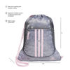 Picture of adidas Alliance 2 Sackpack Draw String Bag, Jersey Grey/Clear Pink/Grey, One Size