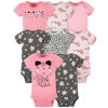 Picture of Gerber Baby Girl's 8-Pack Short Sleeve Onesies Bodysuits, Leopard Pink, 3-6 Months