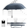 Picture of G4Free 47 Inch Automatic Open Golf Umbrella Extra Large Oversize Double Canopy Vented Windproof Waterproof Stick Umbrellas (Navy Blue)