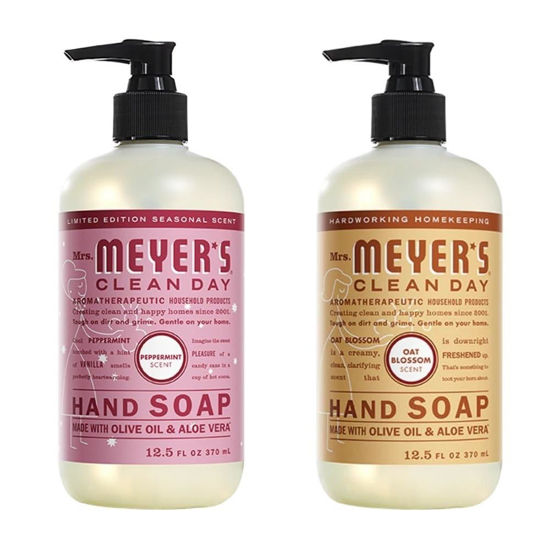 Picture of Mrs. Meyer's Liquid Hand Soap Variety Pack (Peppermint + Oat Blossom) 12.5 oz. (Pack of 2)