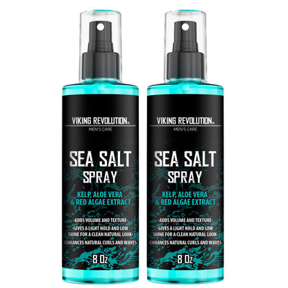 Picture of Viking Revolution Sea Salt Spray for Hair Men - Hair Texturizing Spray with Kelp, Aloe Vera & Red Algae Extract - Surf Spray to Add Volume and Texture- Sea Salt Spray for Men Beach Hair Spray (2 pack)