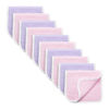 Picture of Synrroe Burp Cloths Large, Muslin Burp Cloths for Baby Girls, Pack of 10 Extra Absorbent and Soft Muslin Bibs, 6 Layers 20 by 10 Inches 100% Cotton (Pink-Purple 10 Pack)