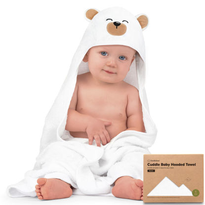 Picture of KeaBabies Baby Hooded Towel - Viscose Derived from Bamboo Baby Towel, Toddler Bath Towel, Infant Towels, Large Hooded Towel, Organic Baby Towels with Hood for Girls, Babies, Newborn Boys (Grizzly)